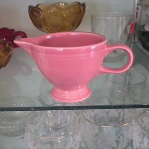 Pink Ceramic Creamer Pitcher